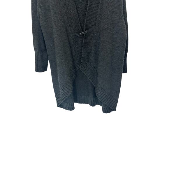 Eileen Fisher Cardigan Black Wool Soft Cozy Cable Knit Oversized Relaxed Size XL - Picture 6 of 11